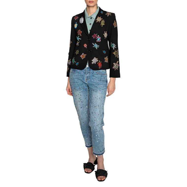 Turtle Time Long Sleeve Short Blazer image number null