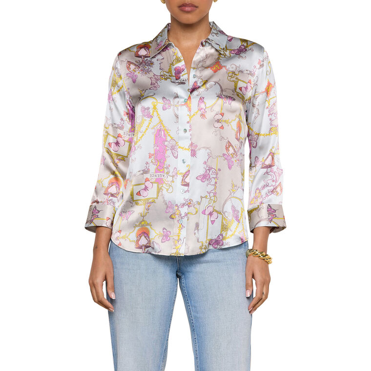 Dani 3/4 Sleeve Silk Blouse image number null