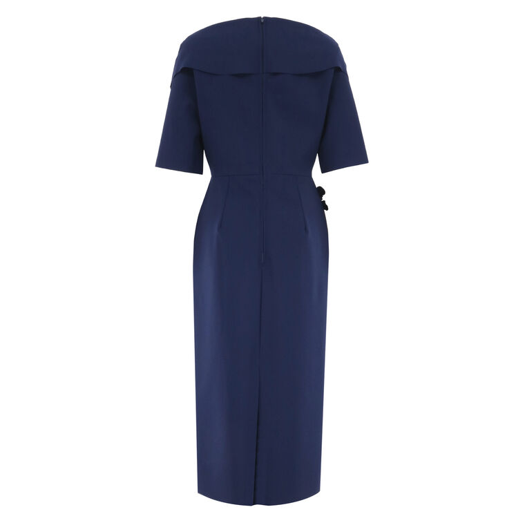 Off-The-Shoulder Rosette Detail Midi Dress image number null