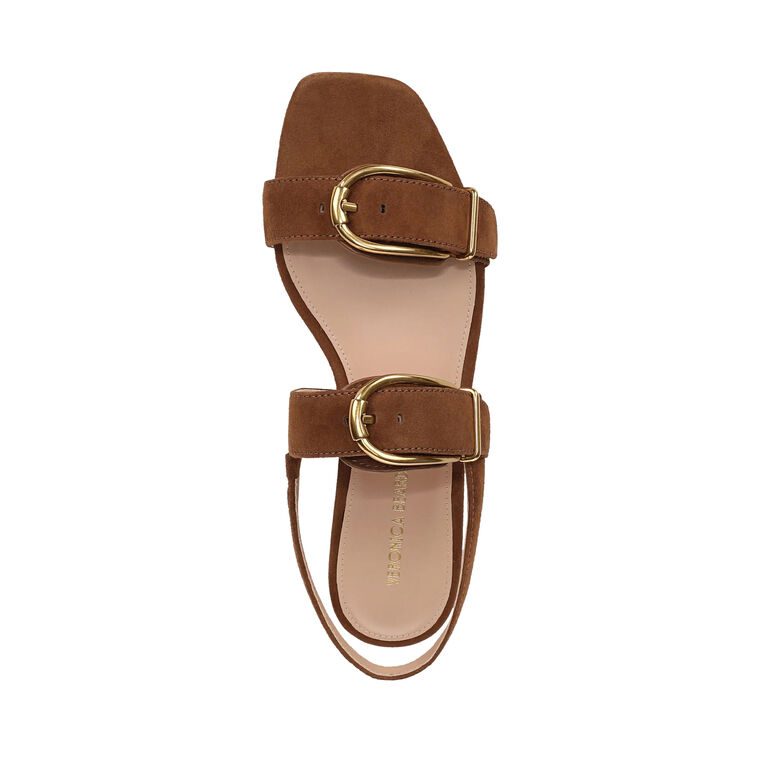 Maglio Suede Slingback Flat Sandal image number null