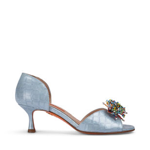 Caterina Embossed Leather Sandals