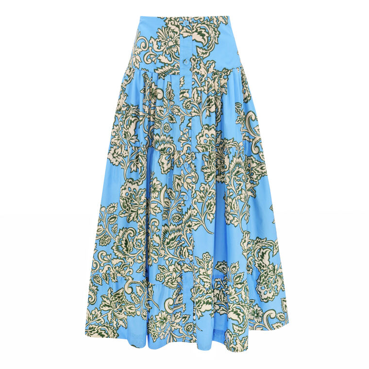 Margarita Tiered Midi Skirt image number null