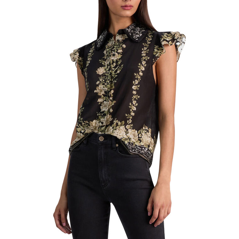 Martel Flutter Sleeve Blouse image number null