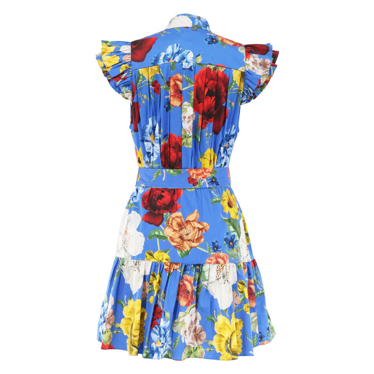Cora Flutter Sleeve Tiered Mini Dress image number null