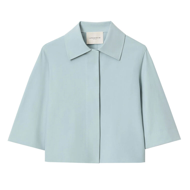Elbow Sleeve Techno Stretch Twill Cropped Jacket image number null
