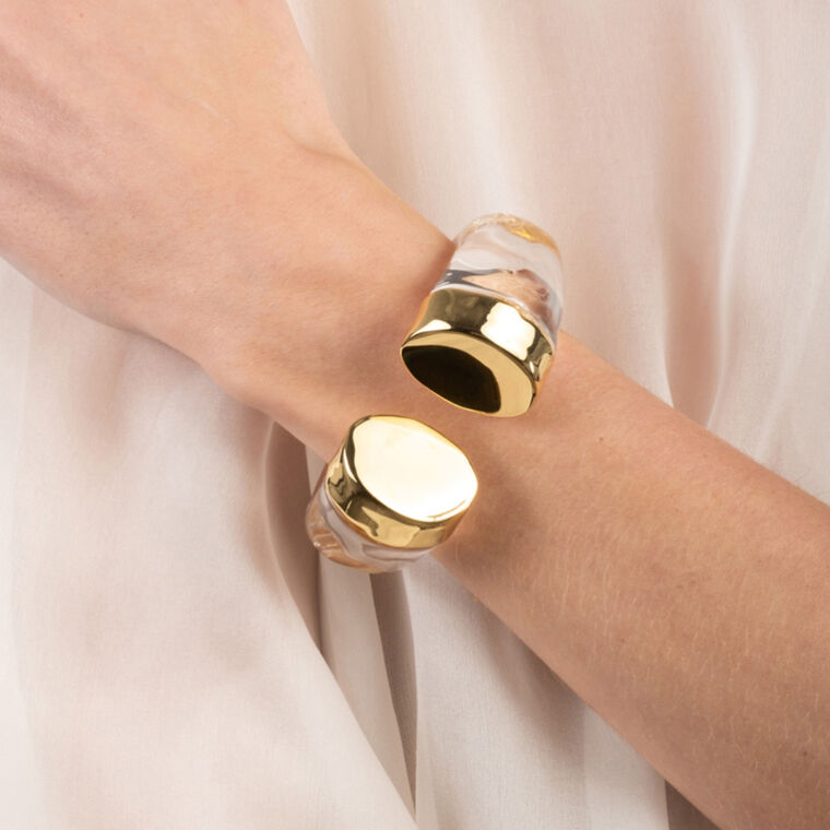 Liquid Lucite Hinge Bracelet image number null