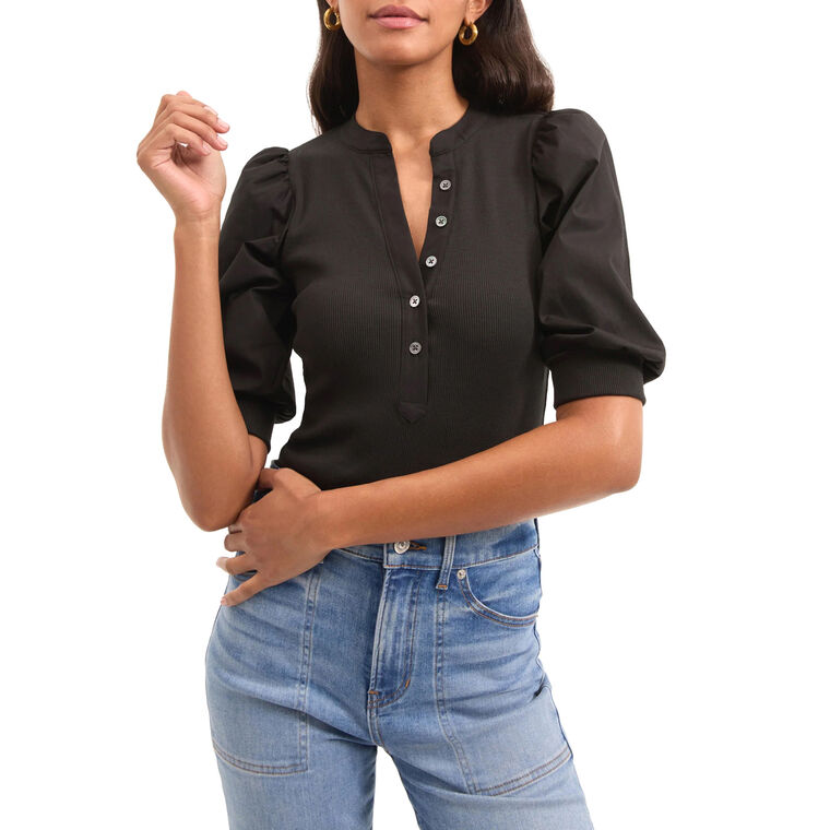 Coralee Puff-Sleeve Top image number null