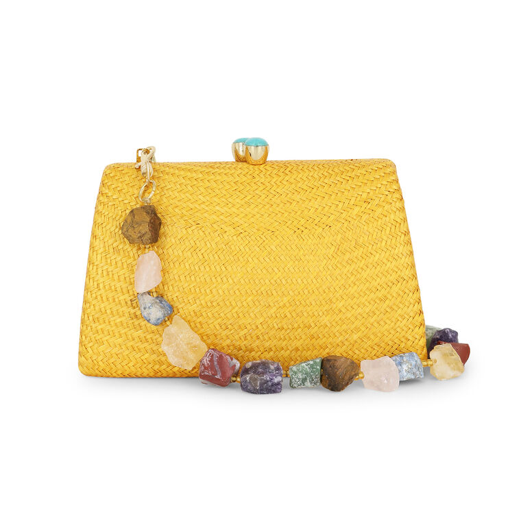 Candice Bun Straw Clutch image number null