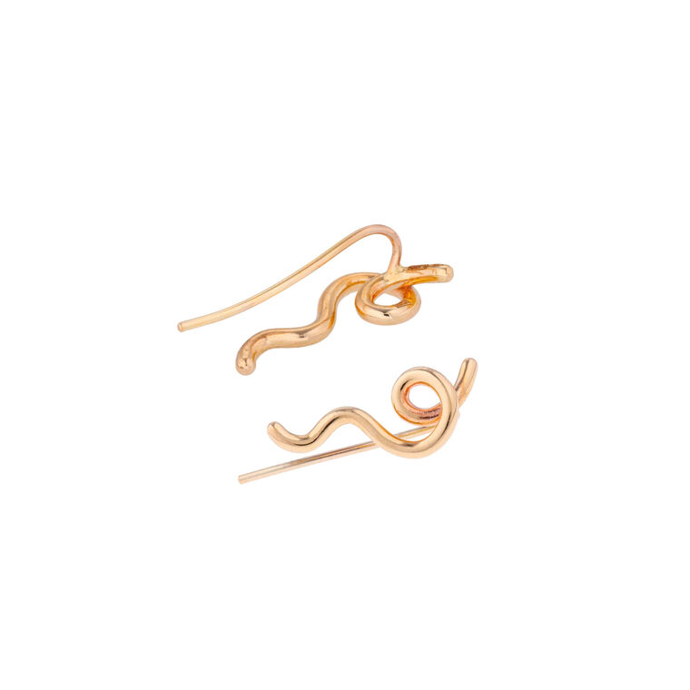 Touch of Gold Short Wave Earrings image number null