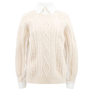 Leni Fisherman Cable Combo Sweater