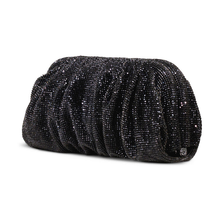 Venus La Grande Rhinestone Draped Clutch image number null