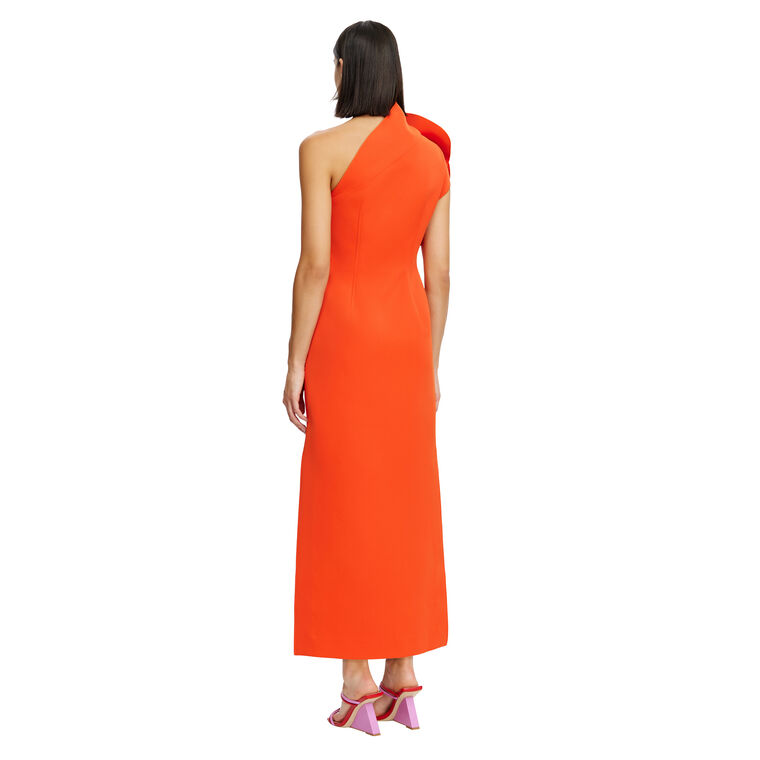 Hawkley Sculptural One-Shoulder Midi Dress image number null