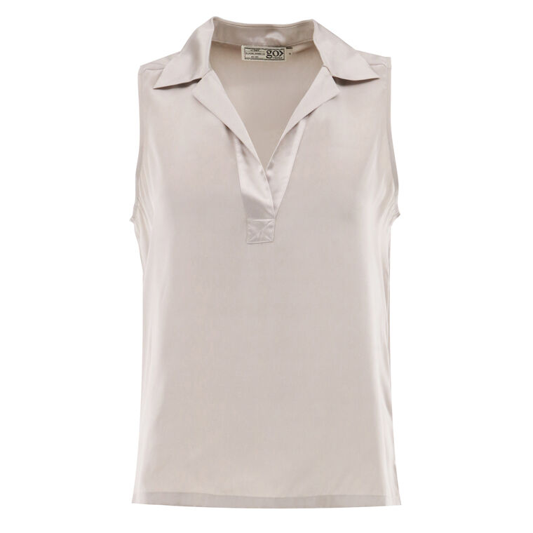 Go Make It Easy Sleeveless Silk Top image number null
