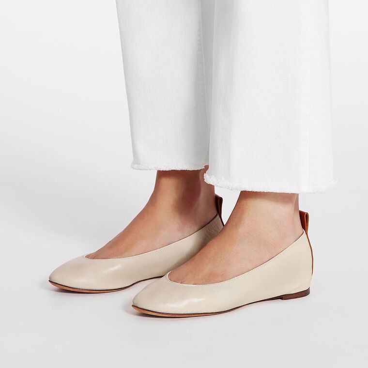 The Leather Ballerina Flat image number null