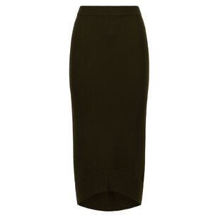 Fitted Merino Rib Skirt