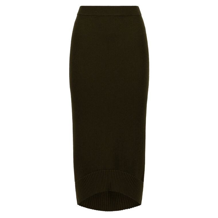 Fitted Merino Rib Skirt image number null