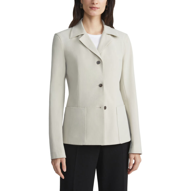 Techno Stretch Twill Patch Pocket Fitted Blazer image number null