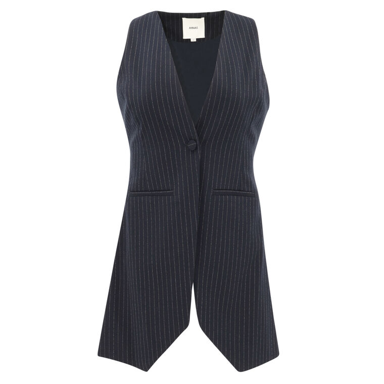 Pinstripe Tatia Vest image number null