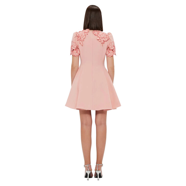 Elyse Applique Short Sleeve Mini Dress image number null