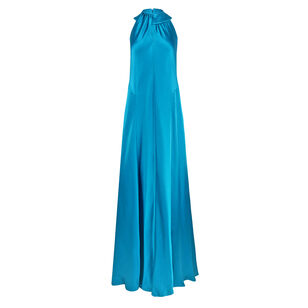 Hammered Satin Golden Girl Gown