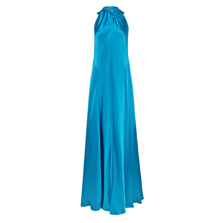 Hammered Satin Golden Girl Gown image number null