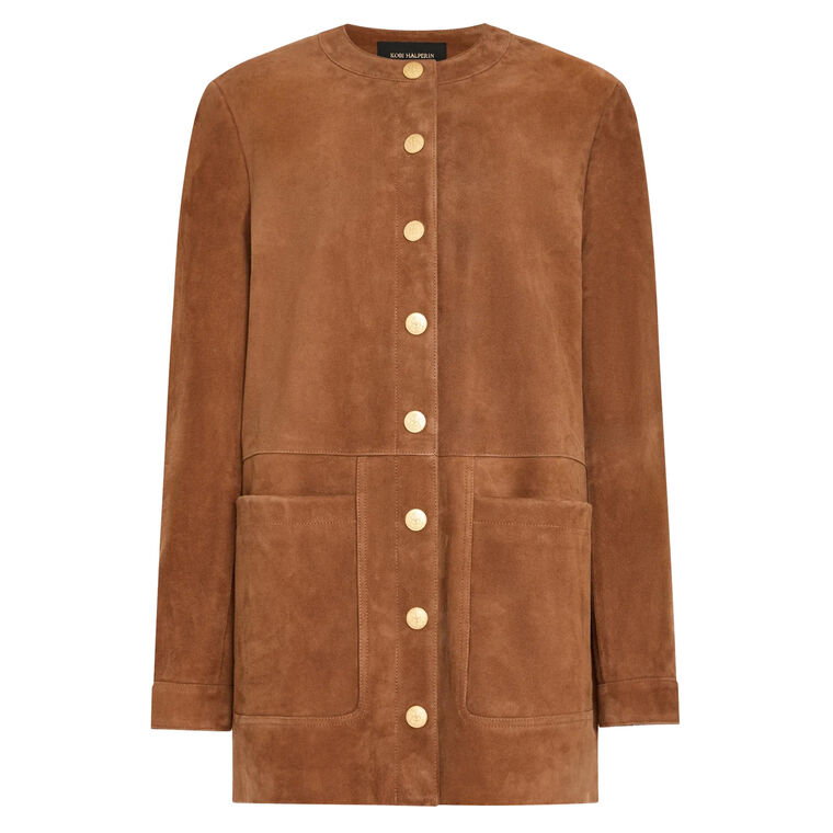 Linda Suede Coat image number null