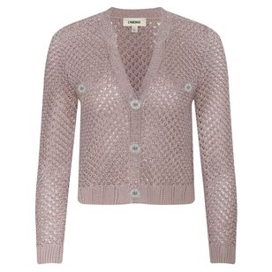 Blanca Long Sleeve Sequin Cropped Cardigan