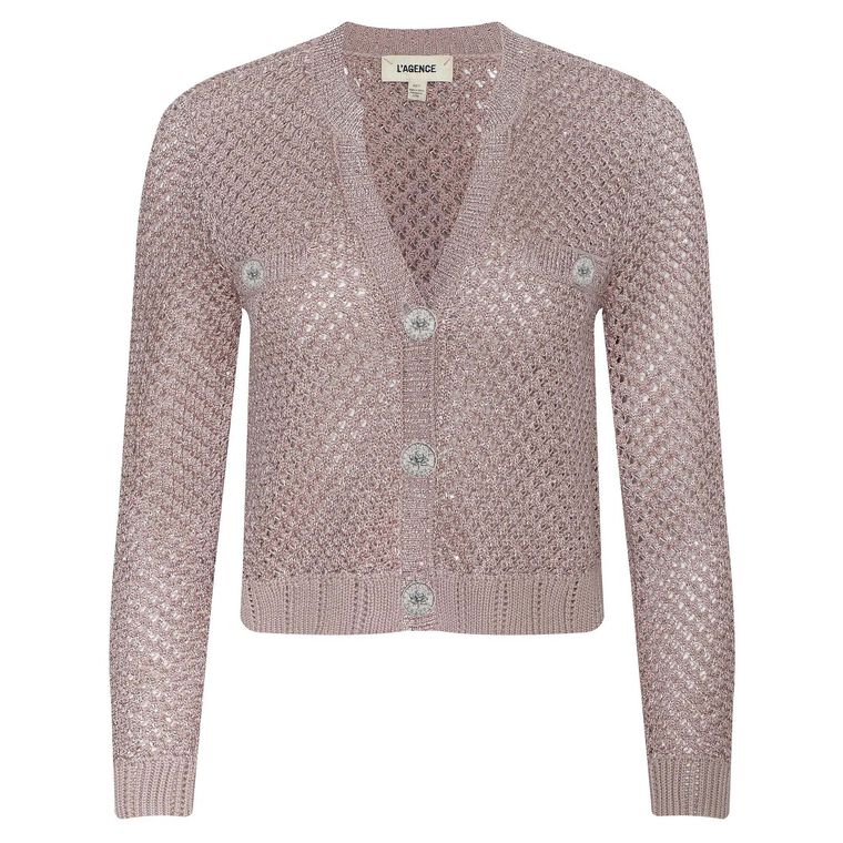 Blanca Long Sleeve Sequin Cropped Cardigan image number null