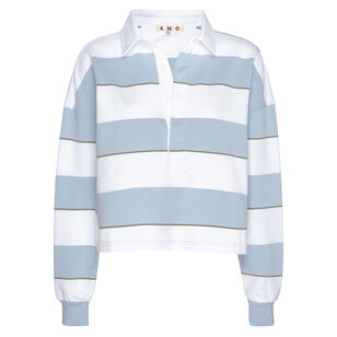 Crop Annie Striped Rugby Top