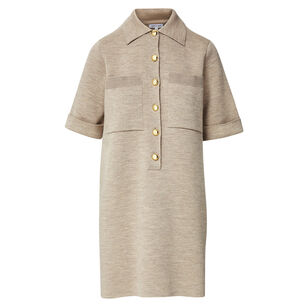 Madden Merino Wool Knit Mini Shirt Dress