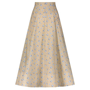 Floral Printed Cotton Parker Midi Skirt