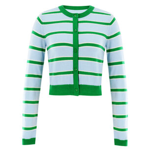 Dollie Striped Long Sleeve Cropped Cardigan