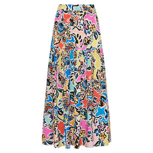 Novi Rainbow Oasis Poplin Maxi Skirt