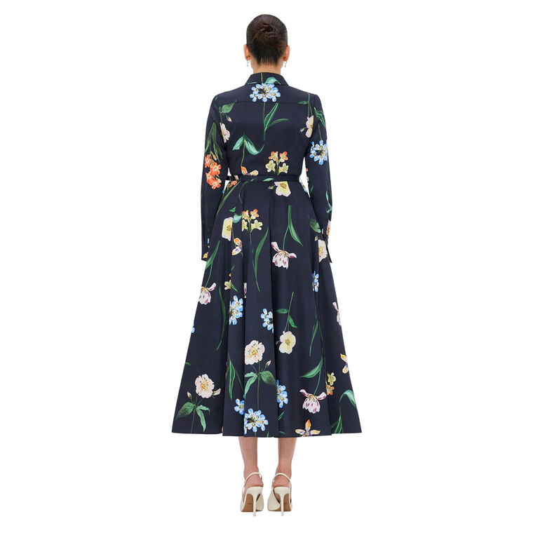 Zara Long Sleeve Belted Midi Shirtdress image number null