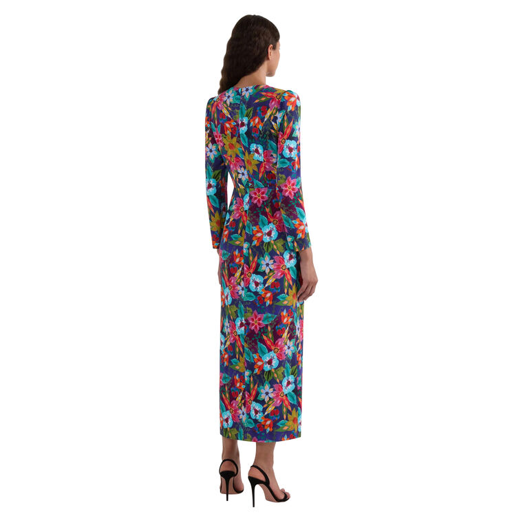 Jinx-C Long Sleeve Velvet Midi Dress image number null