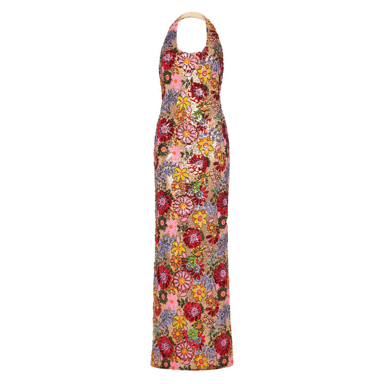 Tiffany Sequin Halter Gown image number null