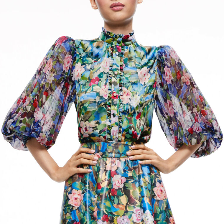 Ilan Smocked Sleeve Top image number null