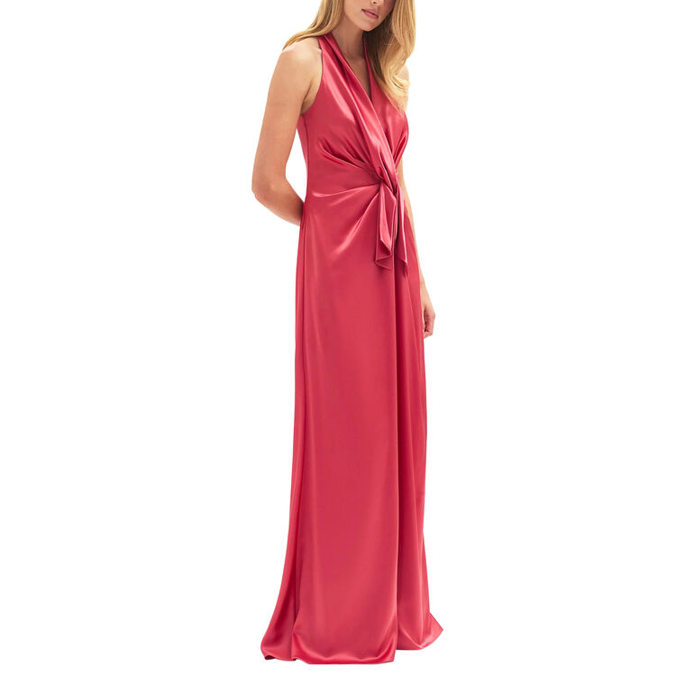 Ava Sleeveless Satin Gown image number null