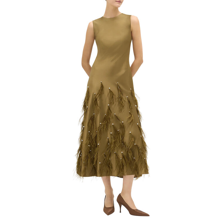 Laney Feather Dress image number null