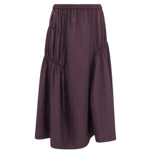 Shirred Nylon Paneled Skirt