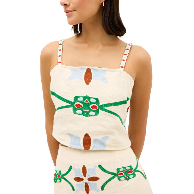 Wyatt Sleeveless Cropped Top image number null