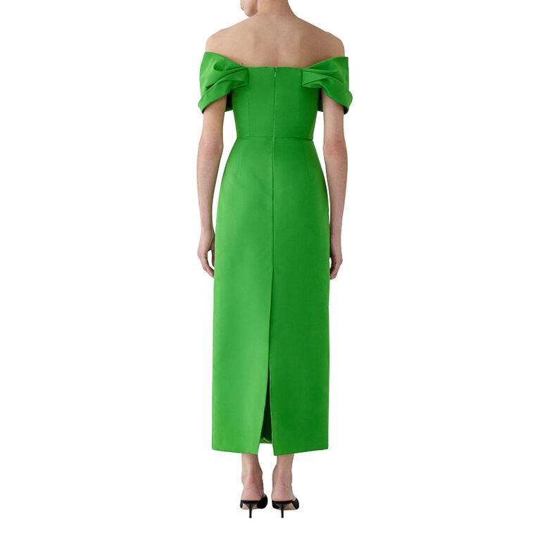 Off-The-Shoulder Column Midi Dress image number null
