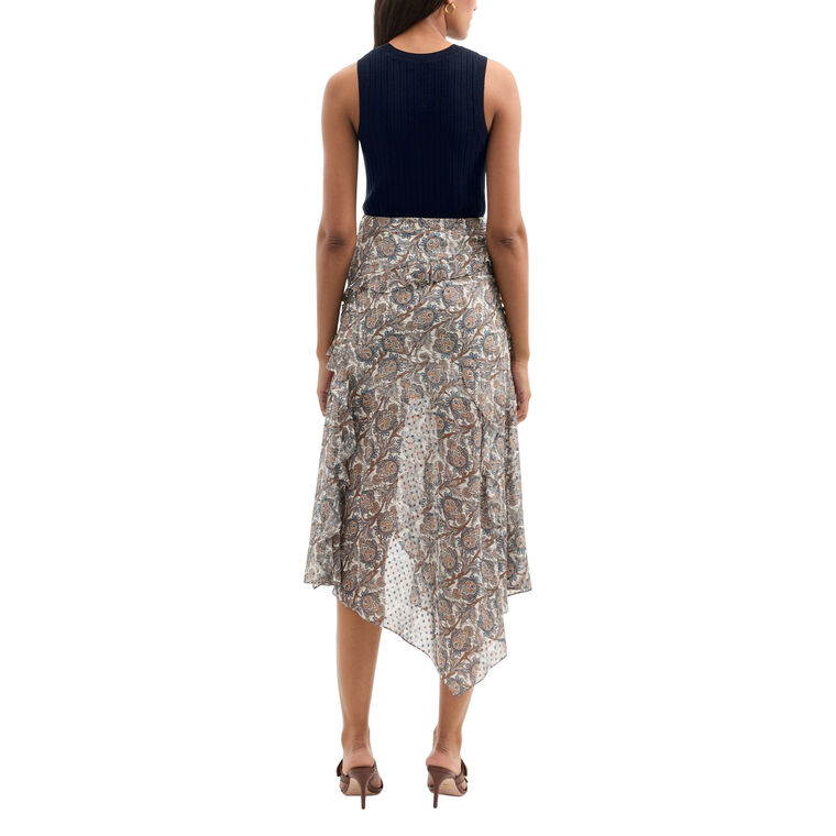 Eleonora Silk Midi Skirt image number null