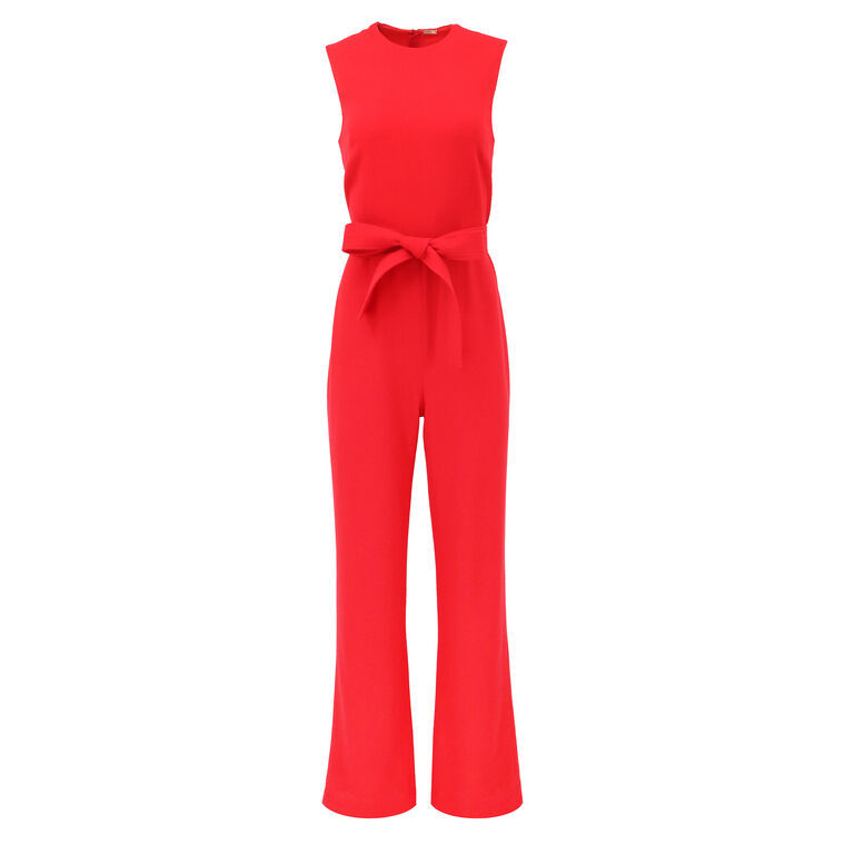 Tailored Jumpsuit In Wool Crep