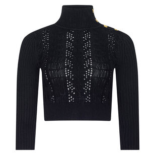 Kamdyn Cable Knit Mock Neck Sweater