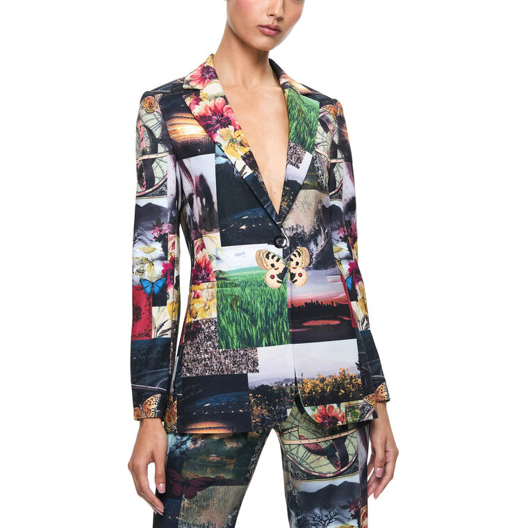 Macey Notch Collar Fitted Blazer image number null