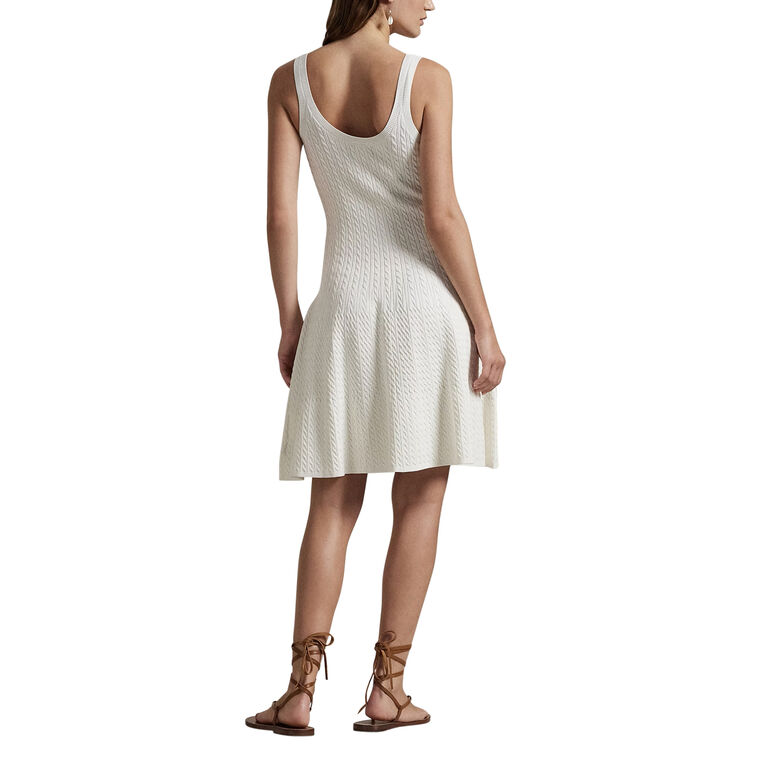 Cable-Knit Sleeveless Sweater Dress image number null