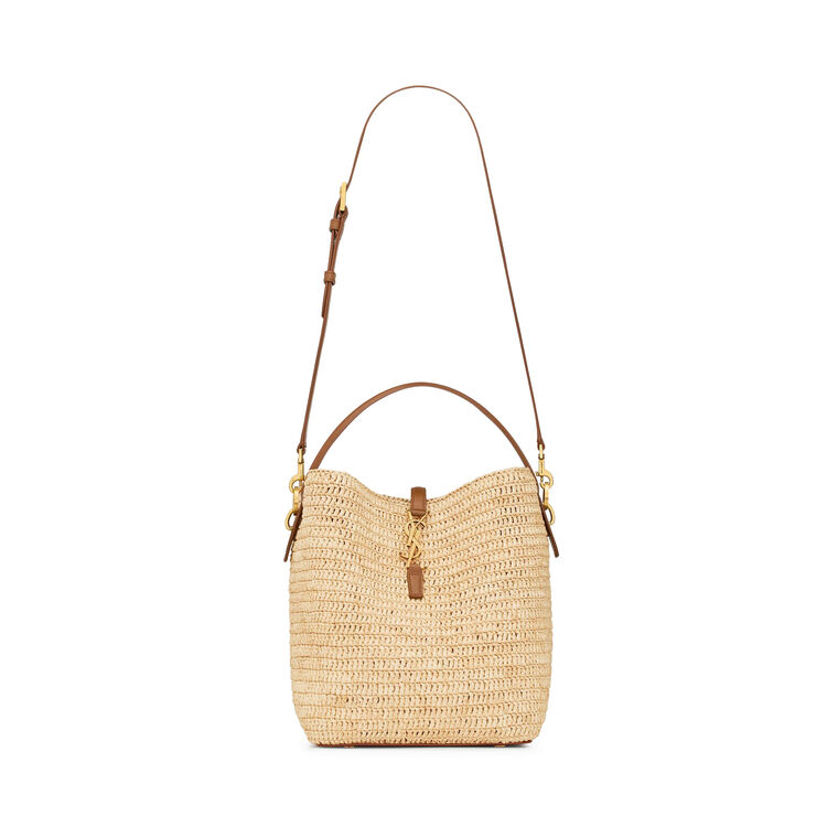 Le 37 Woven Raffia Bucket Bag image number null