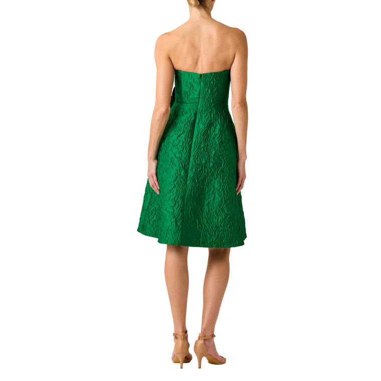 Strapless Floral Applique Dress image number null