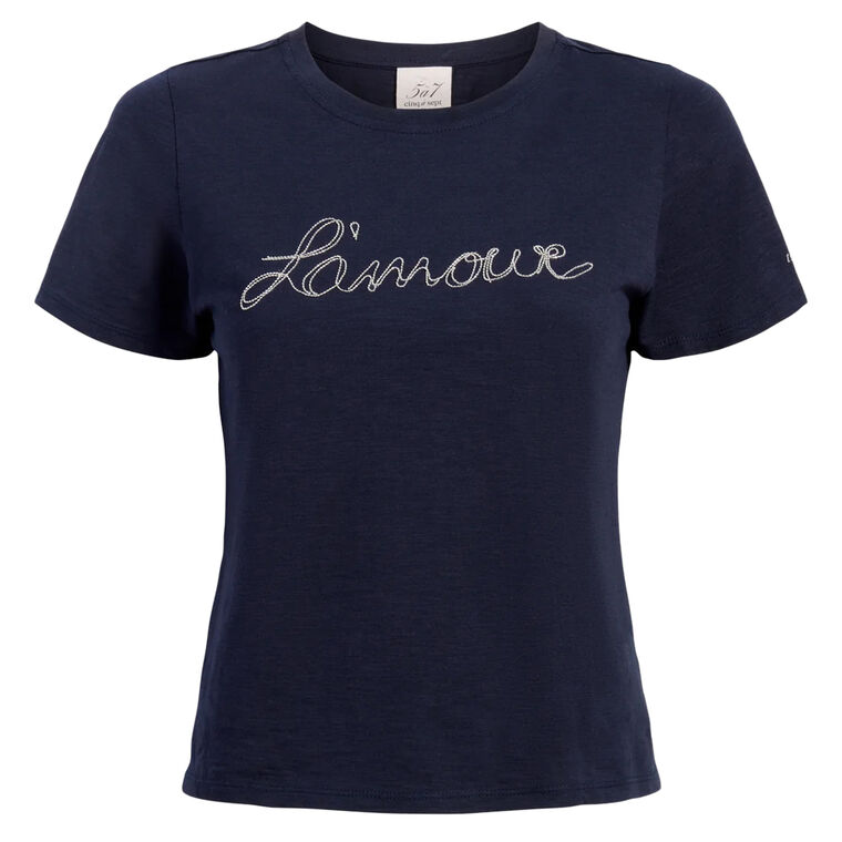 Silver Chain L'amour Shrunken Tee image number null